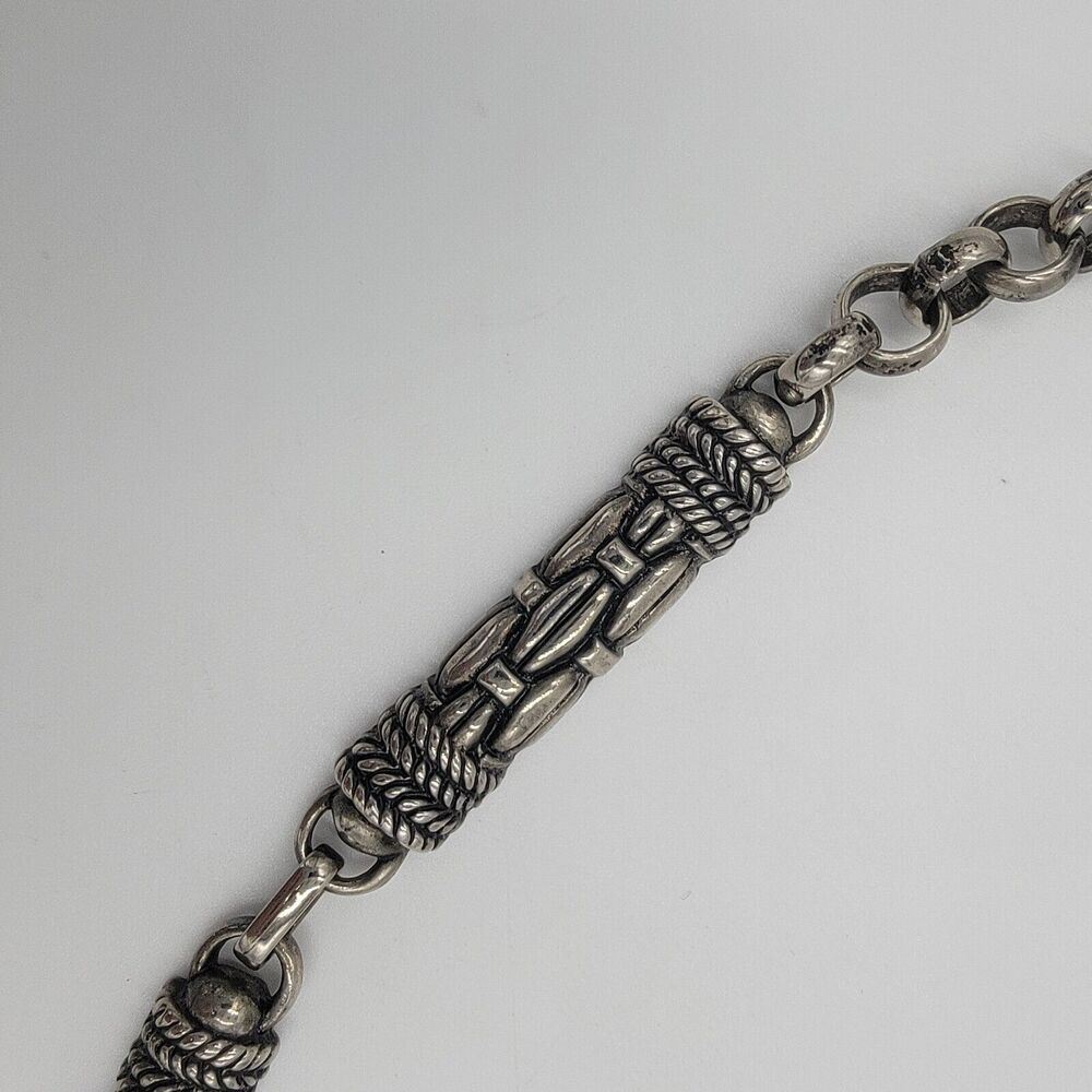 Women Small Vintage Half Barrel Oxidized Silver Chain Belt Belly Chain
